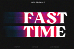 Editable Fast Time Glitch Text Effect Product Image 1