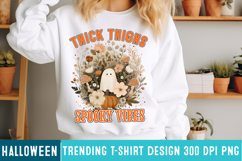 Thick Thighs Spooky Vibes Sublimation Design Product Image 2