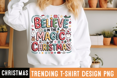 Believe in the Magic of Christmas Sublimation,Christmas png Product Image 1