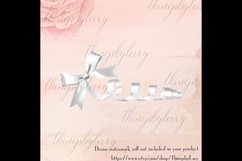 56 White Satin Bows and Ribbons Card Making Digital Images Product Image 7