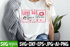 Love Has Four Paws SVG | Dog Valentine's Day SVG |Love SVG Product Image 4
