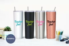 Homeschool Teacher 4 Skinny Tumblers mockup, Back to school Product Image 2