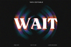 Editable Wait Glitch Text Effect Product Image 1