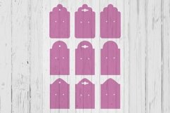 9 scallop top earring tag template dxf svg png ai files Product Image 1