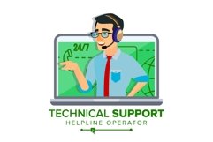 Technical Support Vector. Global Tech Support. Business Product Image 1