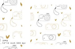 Photo Camera Digital Paper, Photo Camera Seamless Pattern Product Image 1