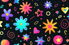 Funky Colorful Shapes Background Wallpaper Product Image 1