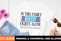 In This Family Nobody Fights Alone Breast Cancer Awareness Product Image 1