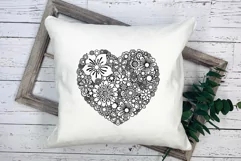 Heart SVG | Floral Heart SVG | Mothers Day SVG Product Image 1