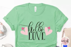 Hello Love - Love & Valentine SVG EPS DXF PNG Product Image 3