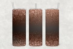 Brown Tints Sparkle Glitter Tumbler Wrap Sublimation Product Image 1