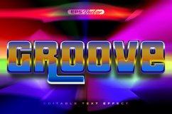 Retro shiny Y2K editable text effect groove iron with future Product Image 1