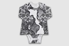 B&amp;W floral seamless pattern 4, digital paper Product Image 3