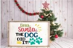Christmas SVG Cut File - Dear Santa, The Dog Did It SVG File Product Image 4