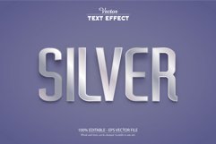 Silver text effect, editable grey text style Product Image 1