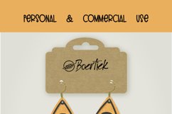 Faux leather earrings alphabet template, SVG cutting file Product Image 4
