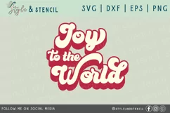 Joy to the World Retro Christmas SVG - PNG, DXF, SVG, EPS Product Image 7