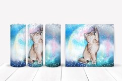 Cat in the Sky Skinny Tumbler Wrap Sublimation Product Image 4