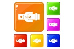 Buckle icons set vector color Product Image 1