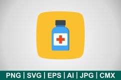 Vector Medicine Bottle Icon Product Image 1