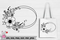 Floral Wreaths SVG, Floral Monograms SVG Product Image 2