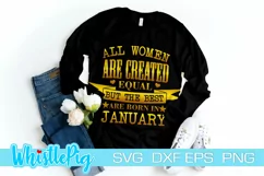January Svg January Birthday Svg Queens Are Born In January Product Image 1
