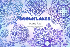 Snowflakes Clipart - PNG Files Product Image 1