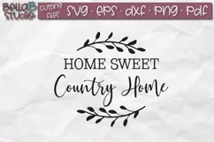 Home Sweet Country Home SVG File, Home Sign SVG File Product Image 2