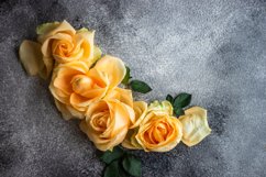 Beautiful floral card concept with fresh roses Product Image 1