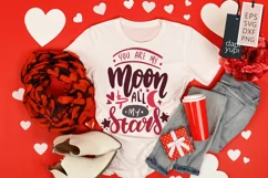 You Are My Moon And All My Stars Lettering Quotes Product Image 1