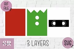 Elf Money card | Paper cutting | Christmas Money card SVG Product Image 2