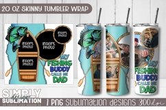 My Fishing Buddy Calls Me Dad Photo Tumbler Wrap | 20 oz Png Product Image 1