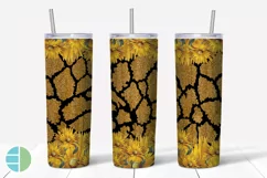 Sunflower Tumbler | Animal Print Skinny Tumbler Sublimation Product Image 6