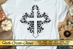 Cross SVG PNG EPS DXF Files For Cutting and Printing Product Image 1