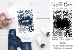 Animal dream paper cut design SVG / DXF / EPS / PNG files Product Image 1
