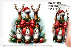Funny christmas beer Tumbler Wrap|PNG. Product Image 2