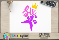 Six SVG, Mermaid tail SVG, Six Birthday Product Image 1