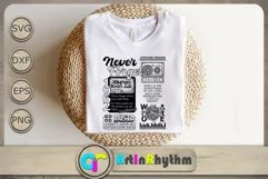 Never Forget Svg, Cassette Tape Svg, Retro T-Shirt Design Product Image 1