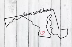 Maryland Home Sweet Home SVG | State Pride SVG Product Image 2