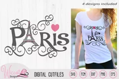 Paris Eiffel Tower word art, City of love svg, Product Image 2