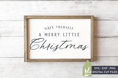 Have Yourself A Merry Little Christmas SVG, Wood Sign SVG Product Image 1