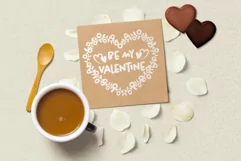 Be My Valentine Heart SVG File. Be My Valentine SVG Template Product Image 2