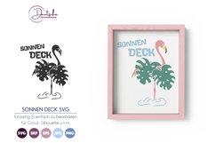 Sonnen Deck | Sommer SVG | Flamingo SVG Product Image 1