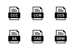 Set Of File Formats Icons Product Image 1