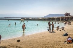 Wellness beach at Ein Bokek resort in Israel. Dead Sea Coast Product Image 1