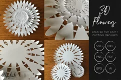 3D Flower SVG Cut Files - Flower SVG - Layered Flower DXF - Free Design of The Week Product Image 5