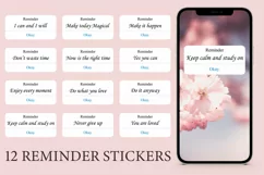 12 Instagram Story Stickers, iPhone Reminder PNG Sticker Product Image 1