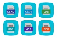 Set Of File Formats Icons Product Image 1