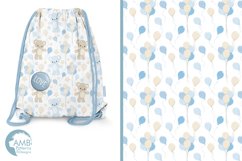 Soft Cuddles in Blue patterns, Nursery papers AMB-1451