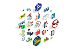 Usable icons set, isometric style Product Image 1